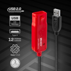 Lindy 12M USB 2.0 Extension Hub Kit - High-Speed Connectivity & Versatile Expansion (Product No: 42783)